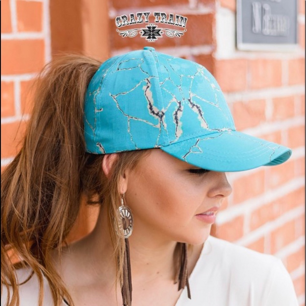 CRAZY TRAIN CAPROCK CAP IN TURQUOISE STONE